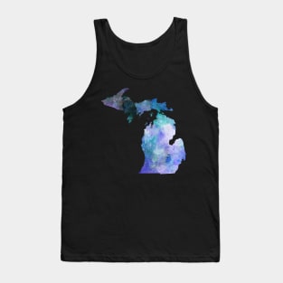 Blue Watercolor Michigan | Stickers and More | Cherie's Art(c)2021 Tank Top